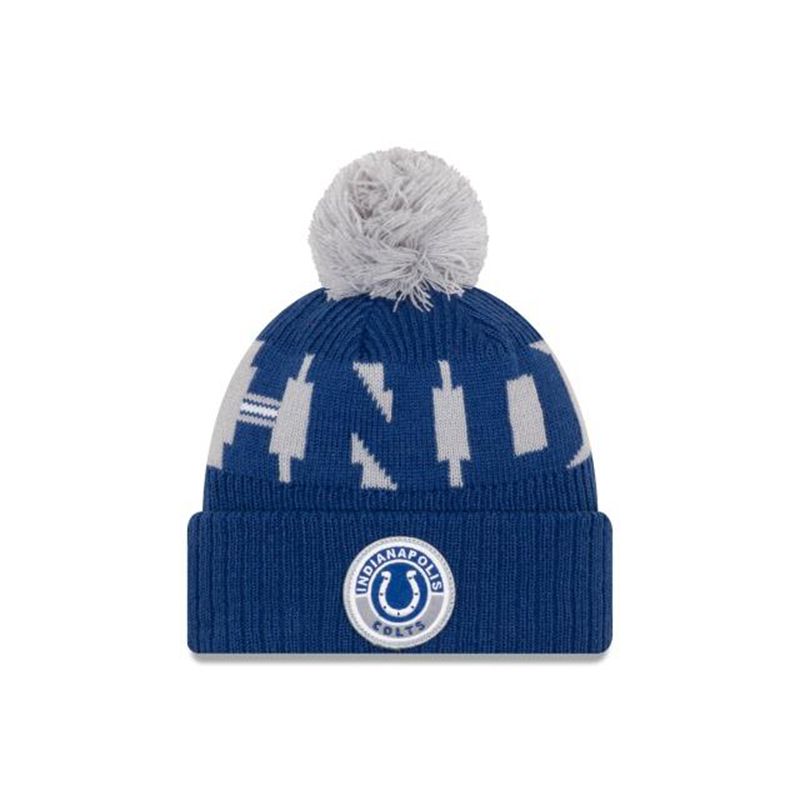 NFL Indianapolis Colts Cold Weather Sport Knit (UOI0677) - Blue New Era Beanies